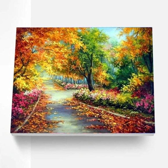 Paint By Numbers Kit Autumn Roads - Picture 4 of 4